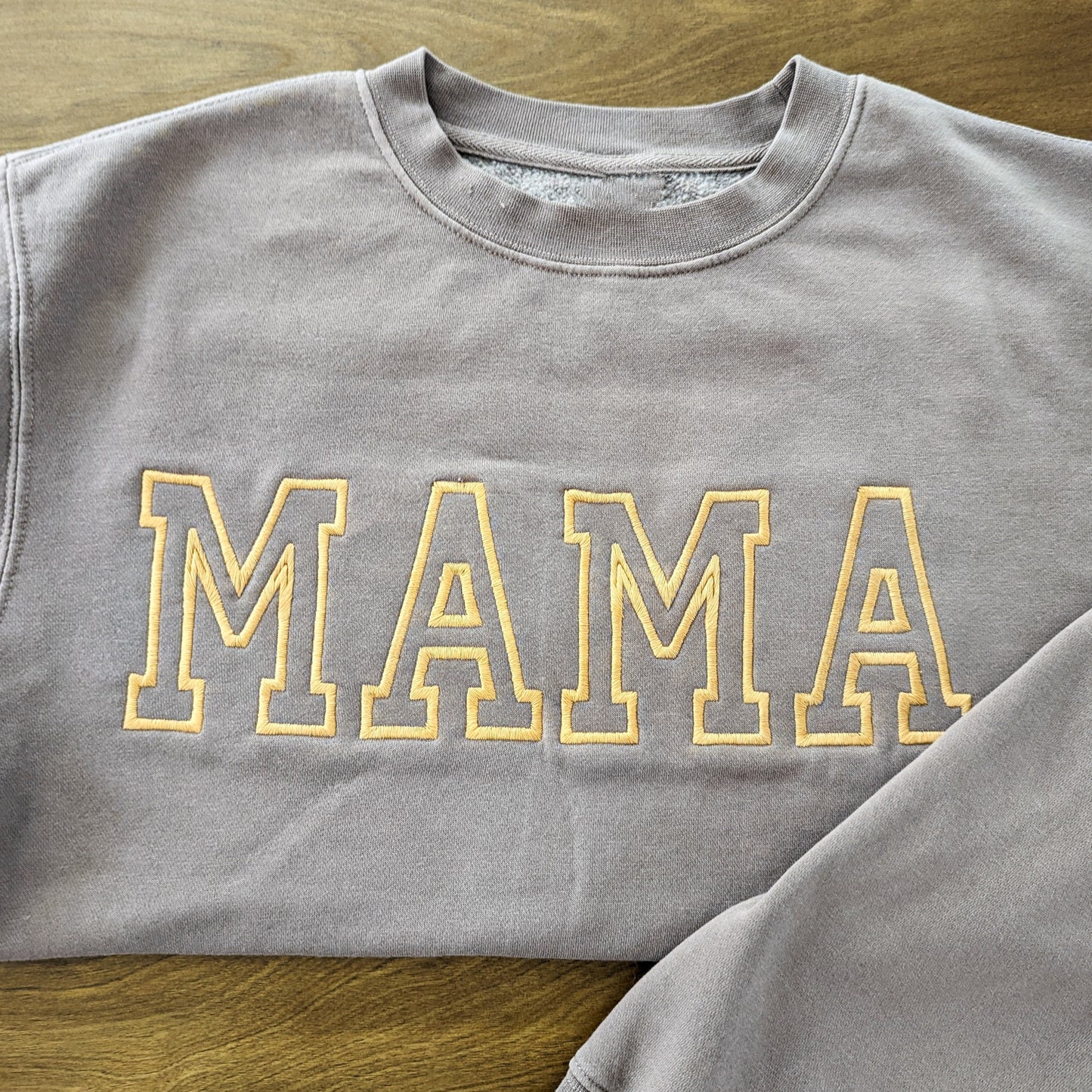 Custom Mama Crewneck Embroidered Sweatshirt