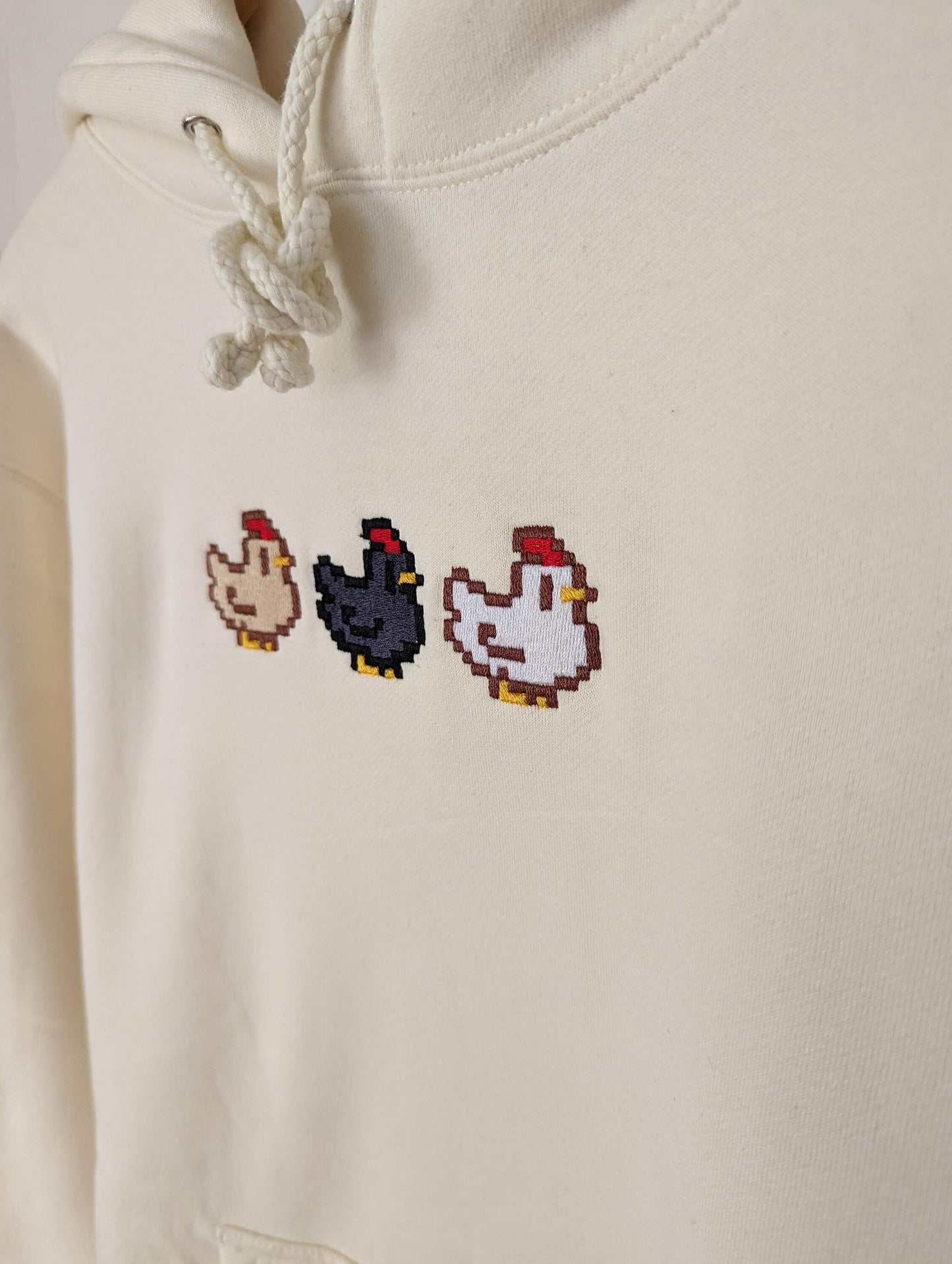 Stardew Chickens Embroidered Hoodie