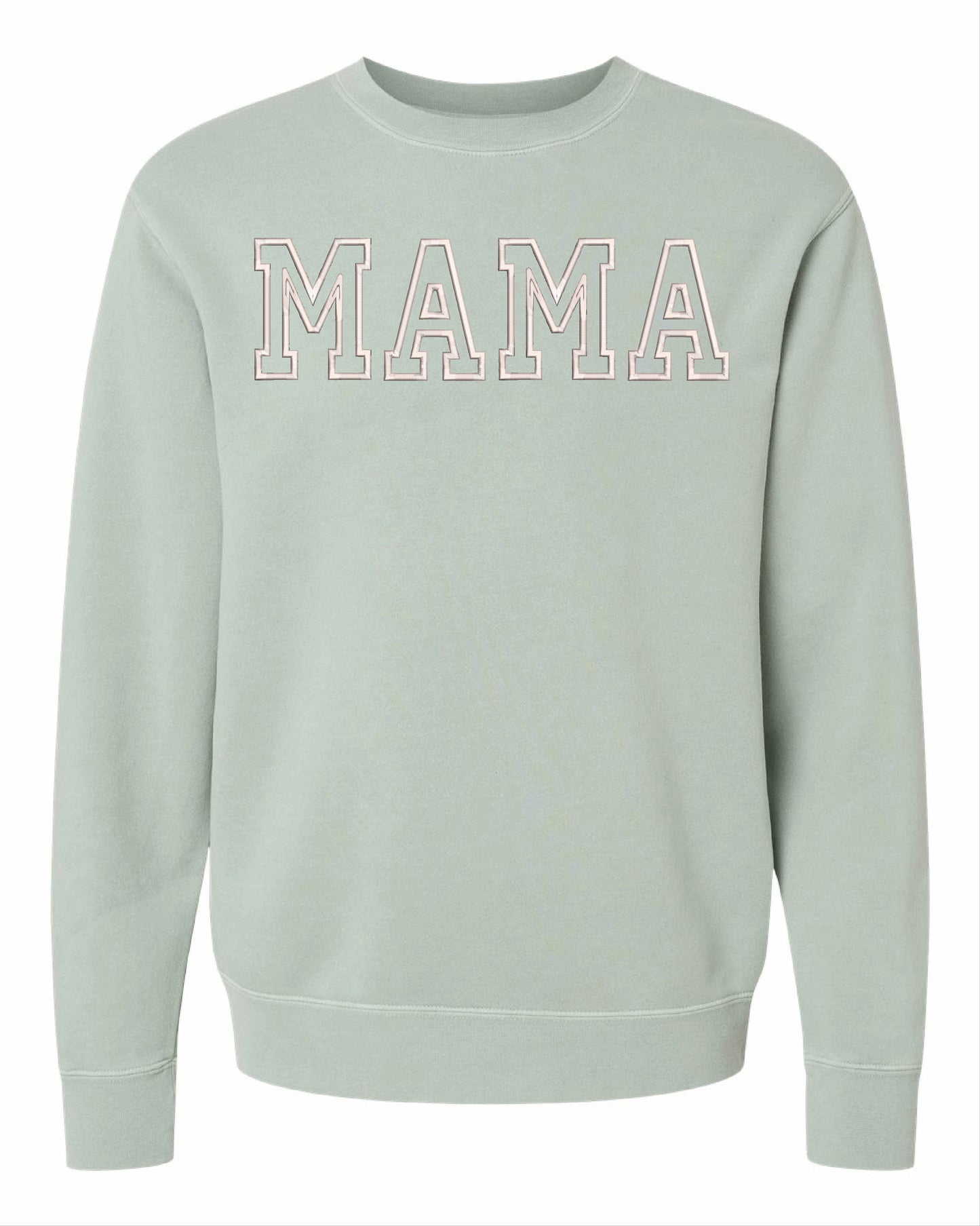Custom Mama Crewneck Embroidered Sweatshirt