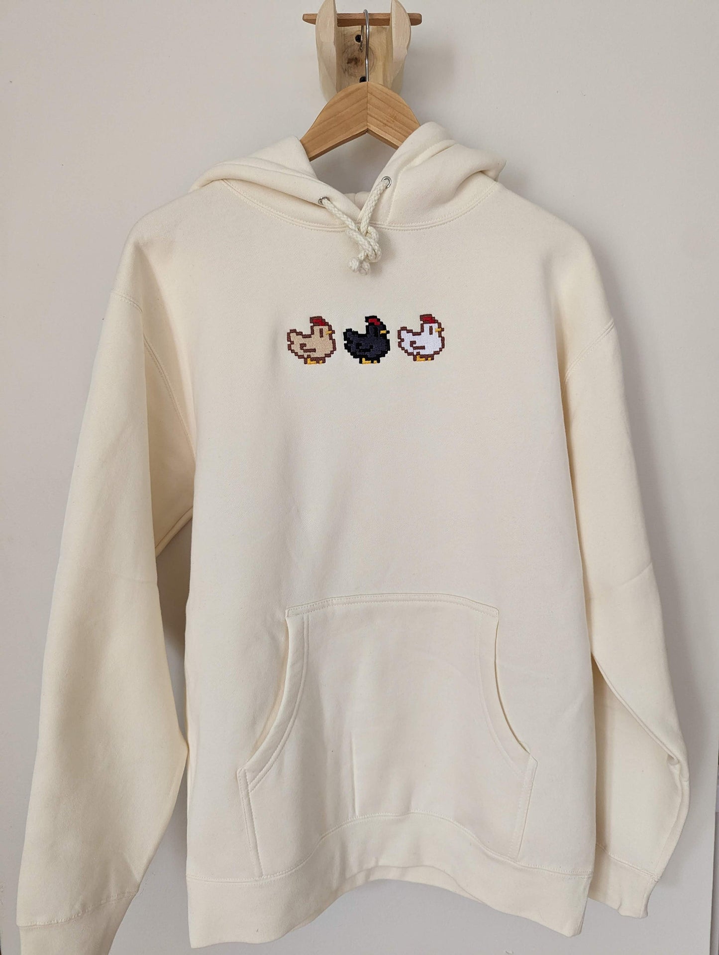 Stardew Chickens Embroidered Hoodie